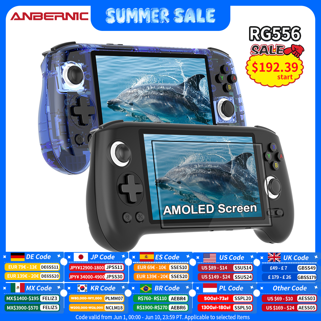 Retro X8 Gaming Console - Console di gioco portatile Anbernic RG556