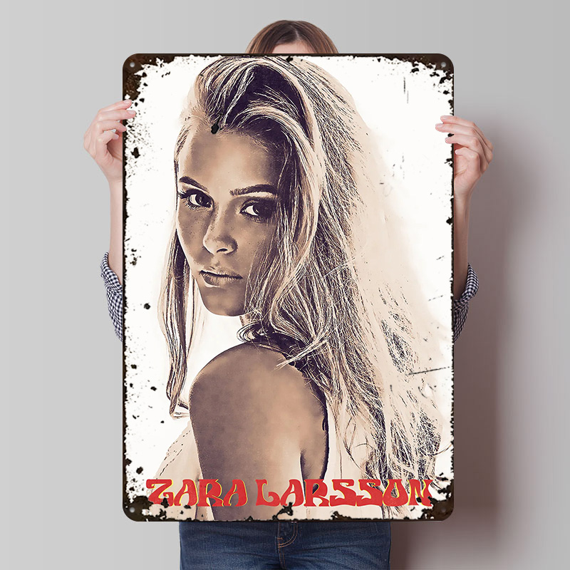 Retro Poster Gaming - Poster di Zara Larsson, Targhe in