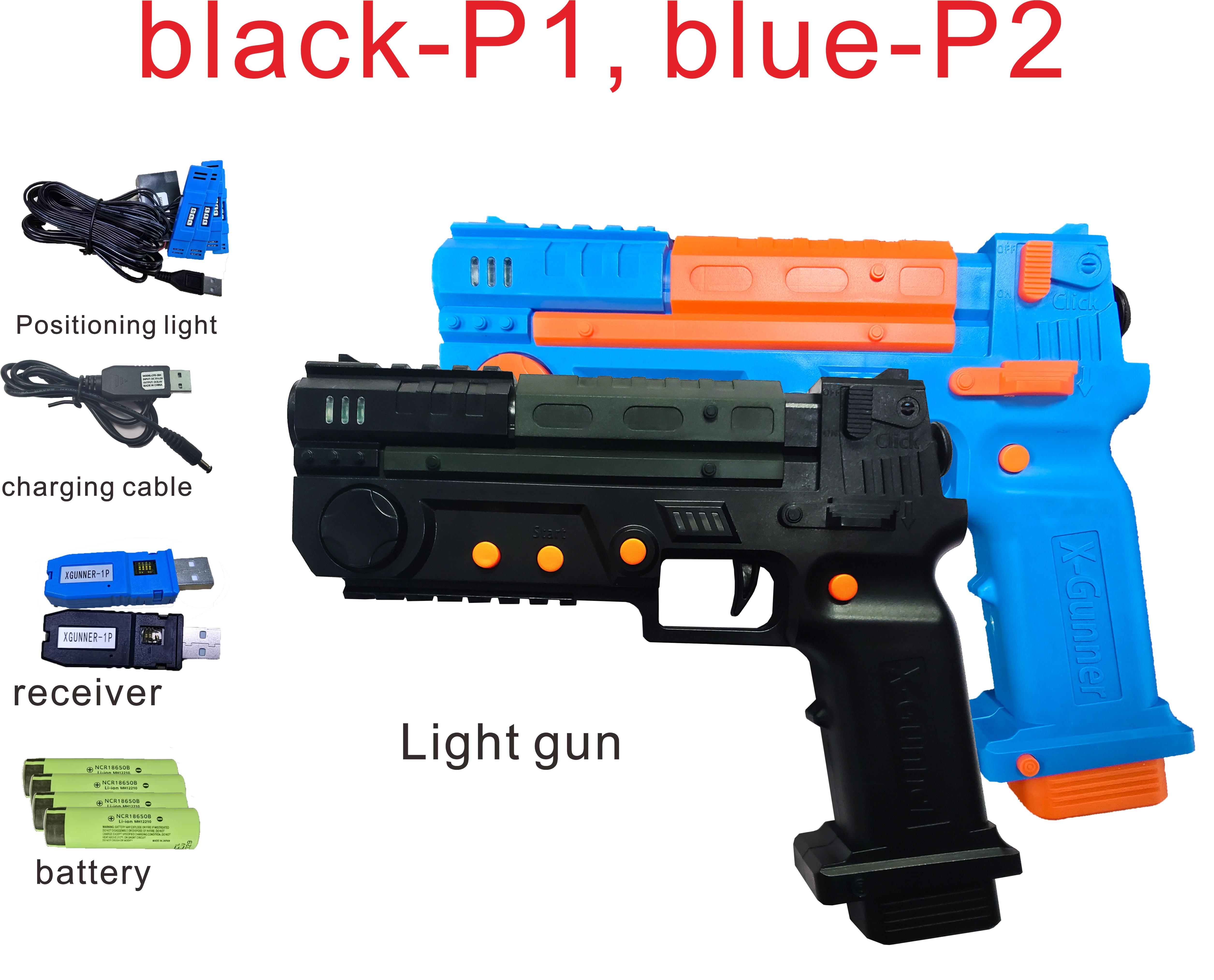 Retro Gaming Gun - Pistola luminosa da gioco wireless X-GUNNER