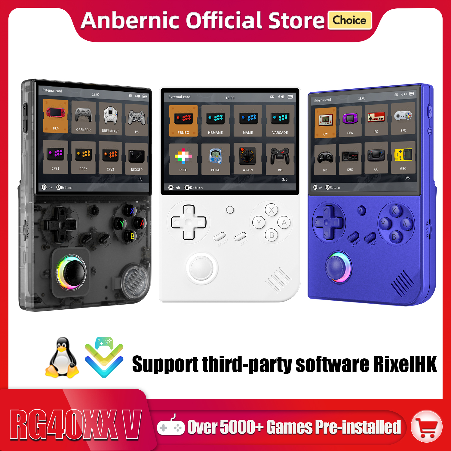 Retro Gaming La - Console di Gioco Portatile Retro Anbernic