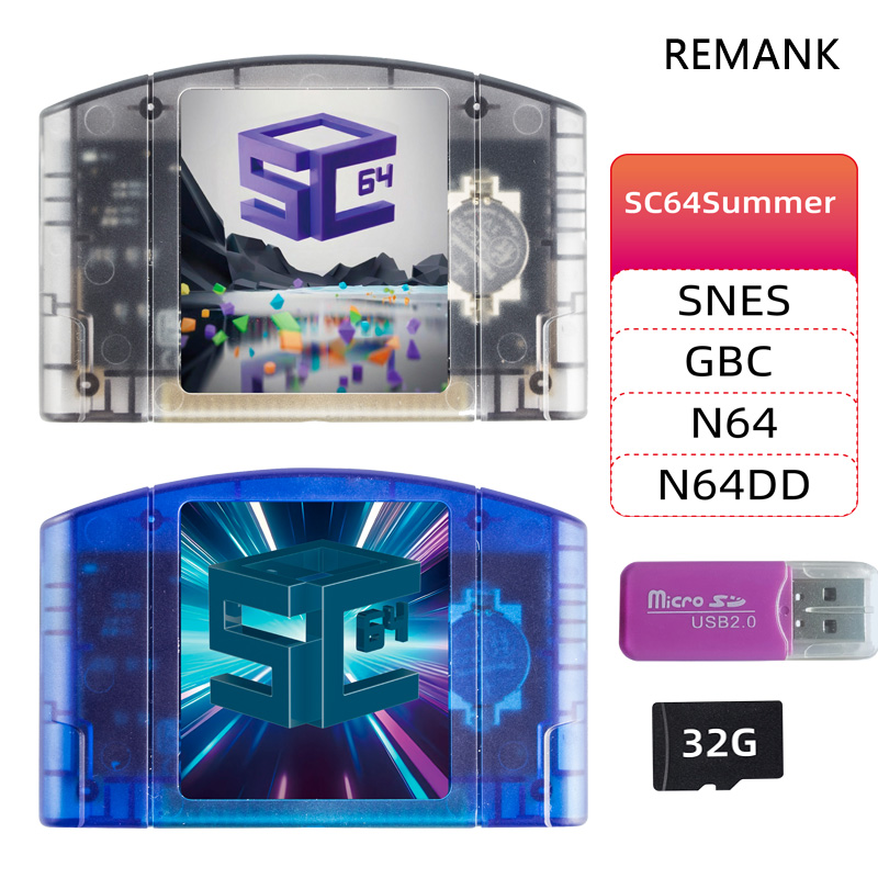 Retro Gaming N64 - REMANK 5000-in1 SC64Summer SC64 Scheda di
