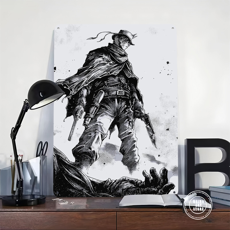 Poster in Metallo con Cowboy,  - Retro Gaming Gun recensione e prezzo