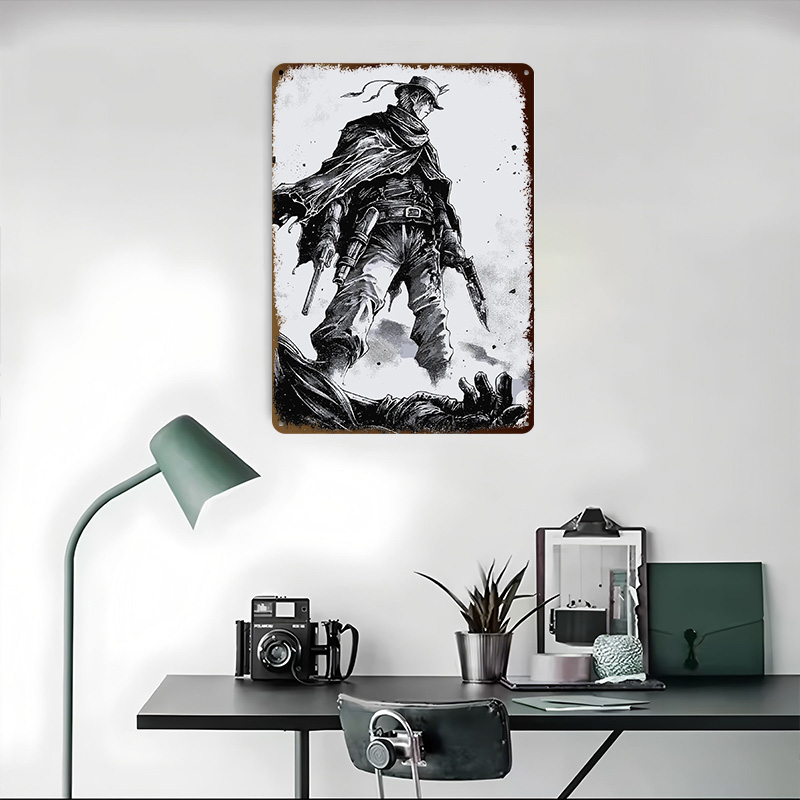 Poster in Metallo con Cowboy,  - Retro Gaming Gun recensione e prezzo