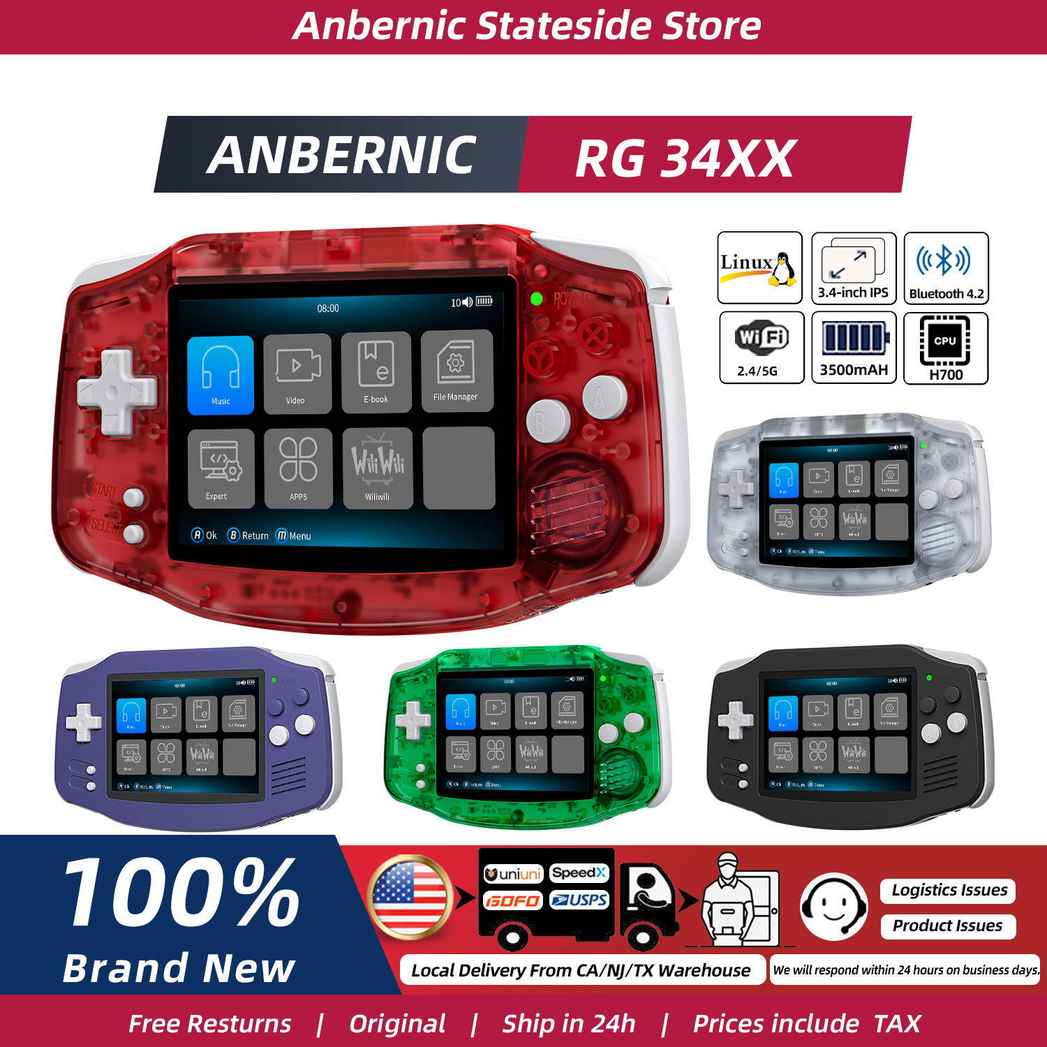 ANBERNIC RG34XX Console di gio - Retro Gaming La recensione e prezzo