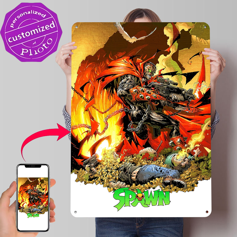 Poster in Metallo 'Spawn With  - Retro Gaming Gun recensione e prezzo