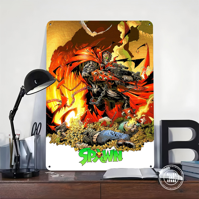 Poster in Metallo 'Spawn With  - Retro Gaming Gun recensione e prezzo