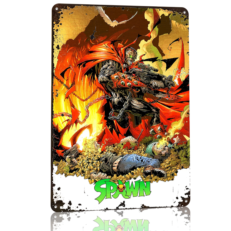 Poster in Metallo 'Spawn With  - Retro Gaming Gun recensione e prezzo