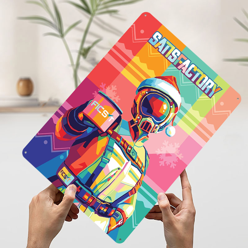 Poster Metallico Pop Art Natal - Retro Poster Gaming recensione e prezzo