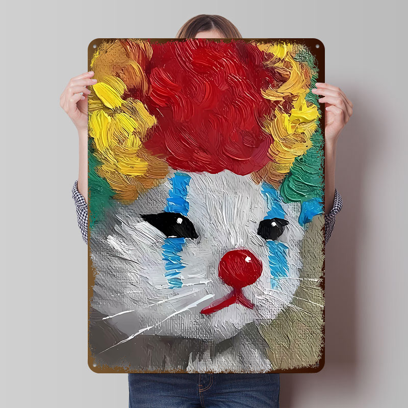 Triste Clown Cat Painting Post - Retro Poster Gaming recensione e prezzo