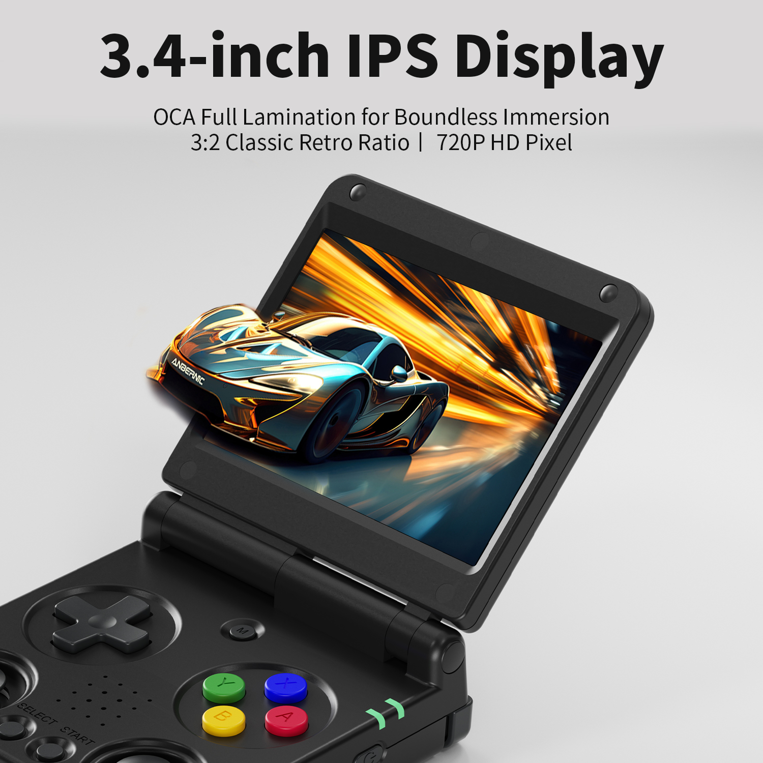 Anbernic RG34XXSP Retro Flip C - Retro Gaming Realm recensione e prezzo