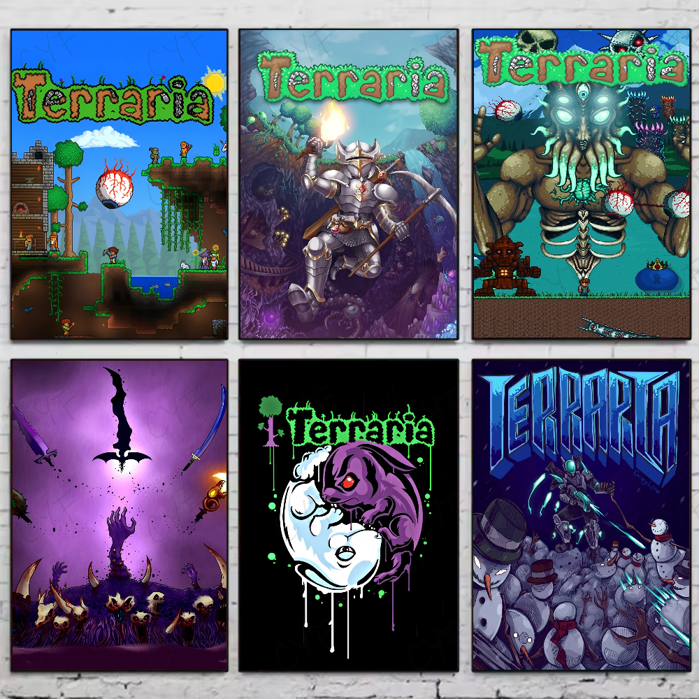 1PC Gioco T-Terraria Cool Post - Retro Poster Gaming recensione e prezzo