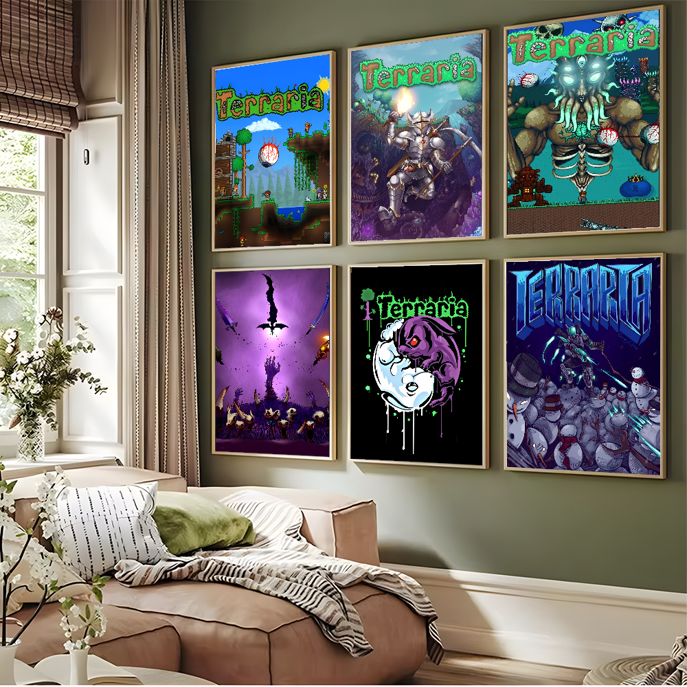 1PC Gioco T-Terraria Cool Post - Retro Poster Gaming recensione e prezzo