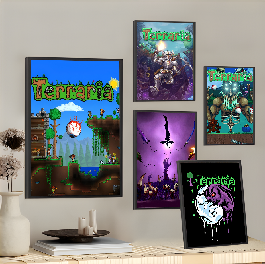 1PC Gioco T-Terraria Cool Post - Retro Poster Gaming recensione e prezzo